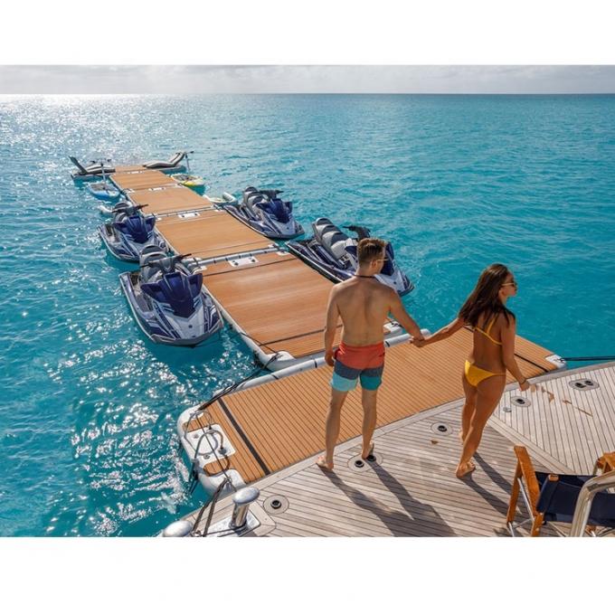 Lagoa de Água Oceano Lazer Forma de T Iate Flutuante Inflável Doca Família Amigos Festa 3