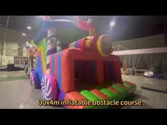 Jogos de desporto ao ar livre Large Bounce House Castelo Curso de obstáculos para adultos