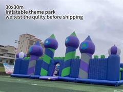 30x30m Grande Parque de diversões Bounce Parque temático inflável Bounce House Área de jogos