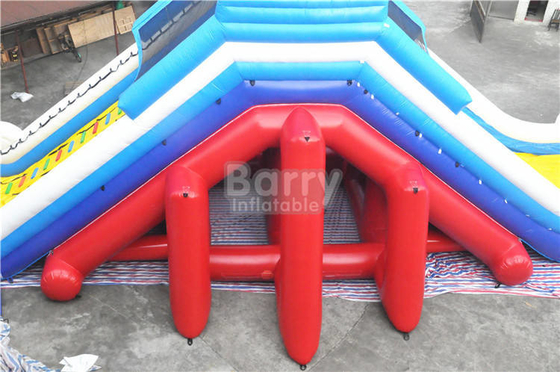 deslizamento inflável longo temático e corrediça da água do arco-íris do PVC de 0.55mm com piscina