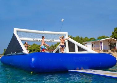 Corte de voleibol inflável inflável da água azul dos jogos dos esportes de Ourdoor
