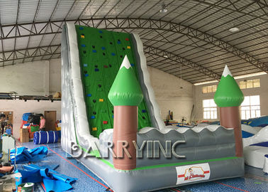 Parede de escalada inflável das crianças verdes da selva para o equipamento inflável do jogo do divertimento