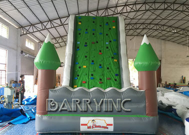 Parede de escalada inflável das crianças verdes da selva para o equipamento inflável do jogo do divertimento