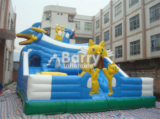 Castelo de salto combinado 6mL*5mW*3mH do leão-de-chácara inflável do divertimento do divertimento