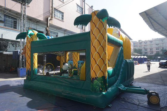Castelo Bouncy de salto inflável da casa de encerado das crianças combinado com corrediça