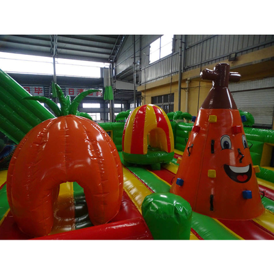 curso de obstáculo inflável Jumper Bounce House Amusement Park do PVC de 0.55mm