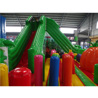 curso de obstáculo inflável Jumper Bounce House Amusement Park do PVC de 0.55mm