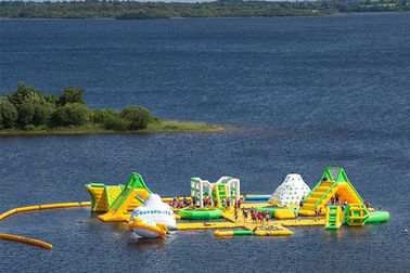 Parque inflável personalizado da água da ilha do respingo dos jardins da baía de equipamento do parque da água