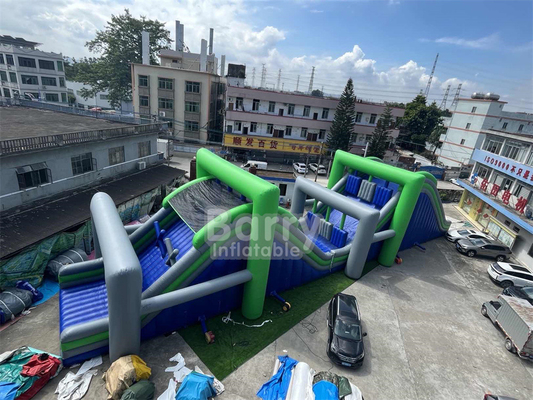 Curso de acidentes de PVC comercial Curso de obstáculos inflável Curso de corrida de obstáculos inflável 5k 2024 Com sopro de ar e kits de reparo