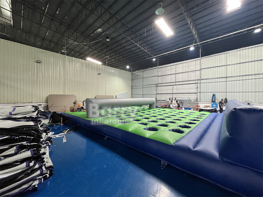 17.5m(L) X7.4m(W) X1.2m(H) Pvc Tarpaulin colchão inflável Corrida para Insane Inflável 5k Curso de obstáculos Corrida