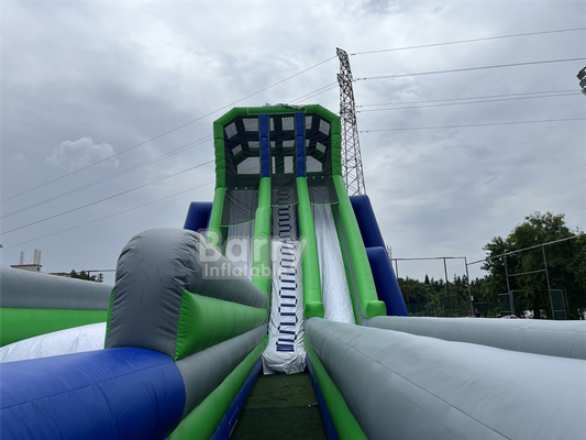 Jogo de festa para crianças personalizado Alto 36x14x13m Tripódio Deslizamento de água gigante para grande evento 5 km Curso de obstáculos inflável