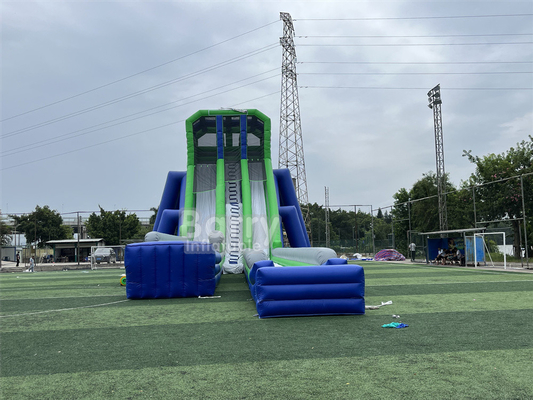 Jogo de festa para crianças personalizado Alto 36x14x13m Tripódio Deslizamento de água gigante para grande evento 5 km Curso de obstáculos inflável