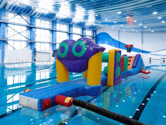 Colorido 10M Desafio piscina curso de assalto inflável em água inflável Aqua correr para o mar ou piscina