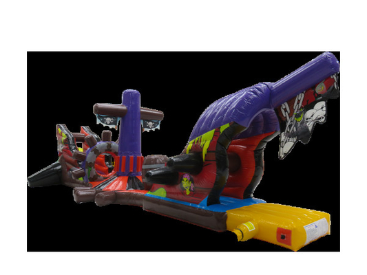 Personalizado 12.5M Nave Fantasma Piscina Inflavel Explodir Curso de Obstáculos de Água Para Piscina Jogo