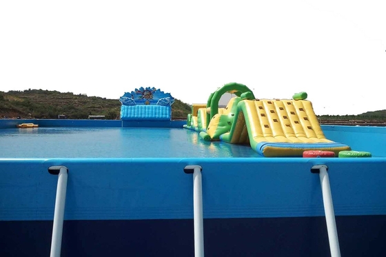 Logotipo Criativo Personalizado Impresso Parque Aquático Curso de Obstáculos Flutuantes Flutuantes Brinquedos Aquáticos Para Piscina de Quadro Metálico
