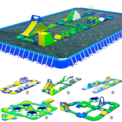 Parque aquático flutuante Curso de assalto na água para piscina
