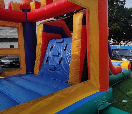 Logotipo personalizado de PVC para crianças de qualidade comercial Castelo molhado ou seco Casa de salto com escorrega Tipo de brinquedo de diversão