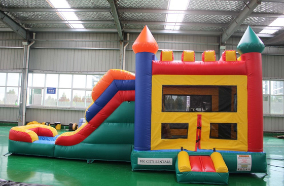 Logotipo personalizado de PVC para crianças de qualidade comercial Castelo molhado ou seco Casa de salto com escorrega Tipo de brinquedo de diversão