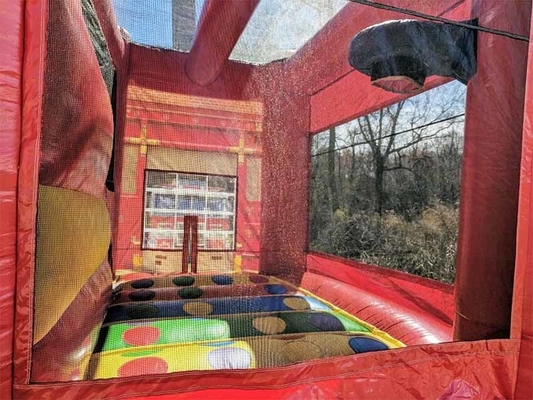 OEM ODM 3 em 1 estação de bombeiros casa de salto com piscina salto salto castelo deslizamento de água obstáculo para crianças