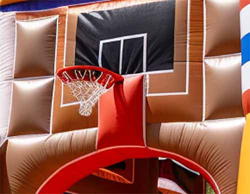 Commercial Bouncy Castle Basquetebol Bounce House Com Hoop Combinar com Jogo Esporte