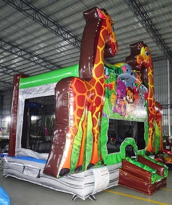 Logotipo personalizado Girafa Casa de salto para negócios de aluguel de festas