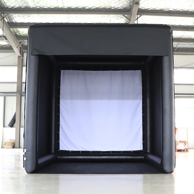 Treinamento simulador de golfe inflável ao ar livre tenda simulador de golfe gaiolas para prática em casa com design personalizado