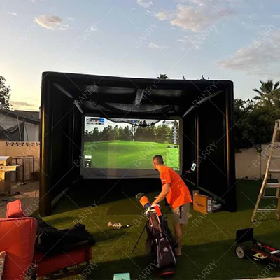 Tenda de golfe inflável de alta qualidade Indoor Indoor Inflatable Golf Sports Simulator Room Inflatable Golf Hitting Cage