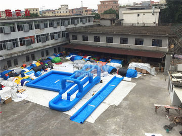 deslizamento inflável e corrediça da única pista de encerado do PVC de 0.55mm com piscina