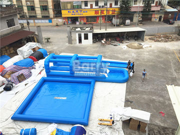 deslizamento inflável e corrediça da única pista de encerado do PVC de 0.55mm com piscina
