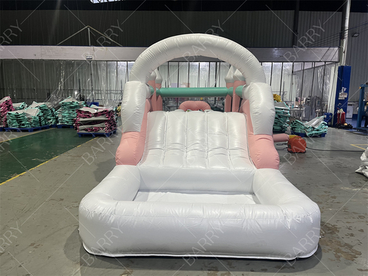 Festa personalizada inflável castelo de salto inflável salteador salto castelo crianças menina princesa carroça com slide