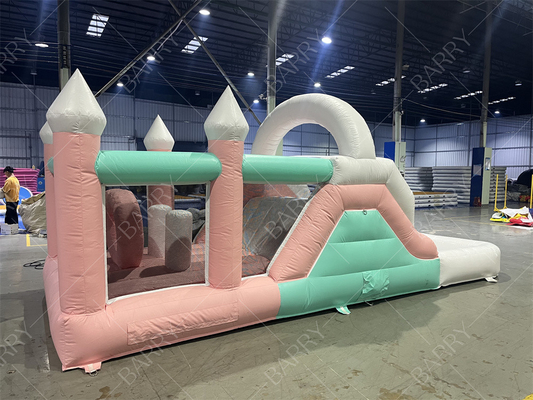 Festa personalizada inflável castelo de salto inflável salteador salto castelo crianças menina princesa carroça com slide