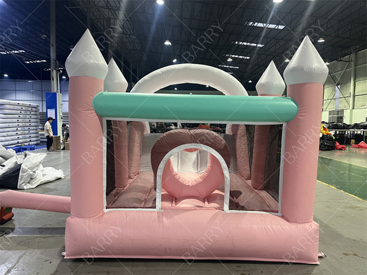 Festa personalizada inflável castelo de salto inflável salteador salto castelo crianças menina princesa carroça com slide