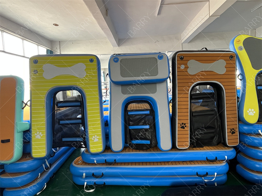 Rampa de água inflável para cães feita sob encomenda Rampa de saída flutuante para esportes aquáticos