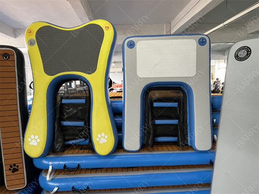 Rampa de água inflável para cães feita sob encomenda Rampa de saída flutuante para esportes aquáticos
