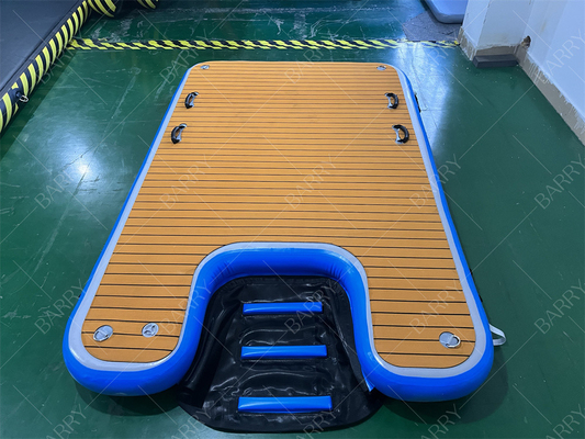 Cão em água escada degraus PVC inflável Cão doca rampa água para cães