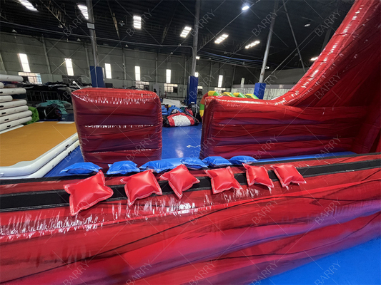 Festa infláveis Indoor e Outdoor Bounce Game Red Bungee Run Divertimento com esta 2-Lane