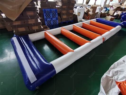 Parque aquático flutuante inflável Desenho personalizado e características impermeáveis Acessórios do soprador de ar incluídos