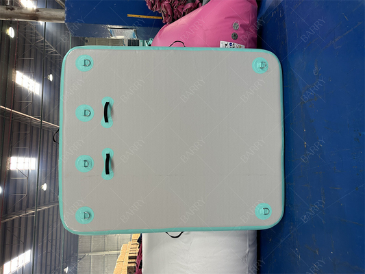 1.5×1.8x0.15m Dock Plataforma de pesca de água inflável Iate Ilha de docas flutuantes