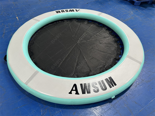 Piscina Piscina redonda Ilha flutuante Amarração de água inflável dobrada com malha