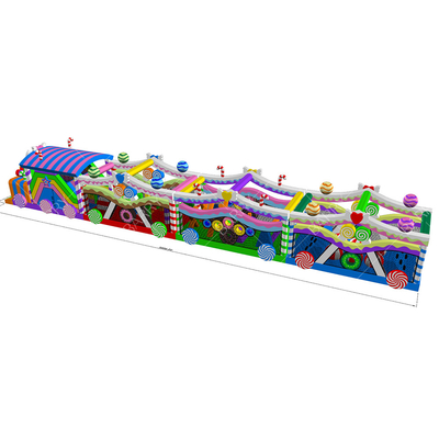 Jogos de desporto ao ar livre Large Bounce House Castelo Curso de obstáculos para adultos