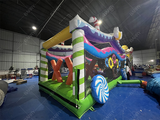 Jogos de desporto ao ar livre Large Bounce House Castelo Curso de obstáculos para adultos