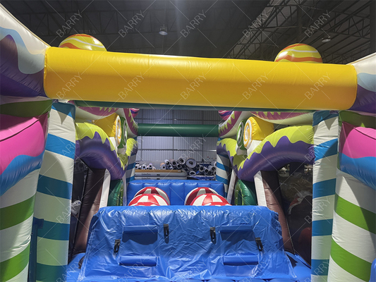 Jogos de desporto ao ar livre Large Bounce House Castelo Curso de obstáculos para adultos