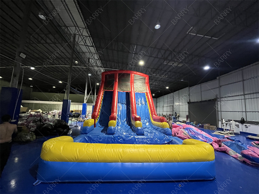 10.5x5.4x6.6m comercial de duas pistas gigante balão de água inflável saltador de salto lua salto de água para piscina para adultos