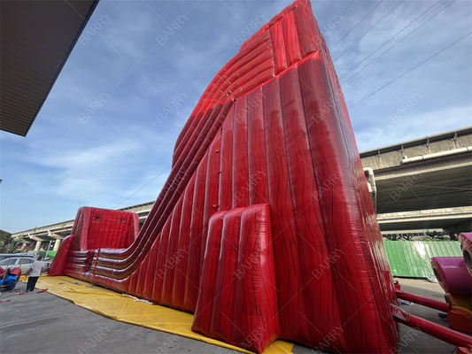 Fábrica personalizada comercial Red Giant Water Slide Excitante Slip N Fly Zip Line Desporto Jogo