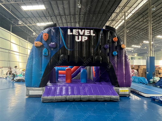 Customize Size Wholesale Level Up Inflatable Bouncer Combo Bouncy Castle Para Crianças