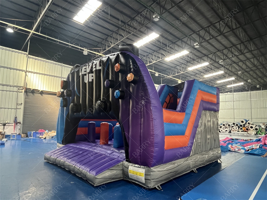 Customize Size Wholesale Level Up Inflatable Bouncer Combo Bouncy Castle Para Crianças