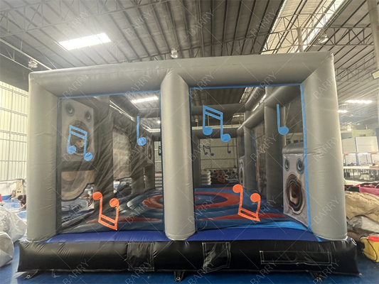 Interativo Inflavel Disco Dance House Adult Boom Box Jumping Bouncy Castle Retro Boombox Bouncer Para a festa