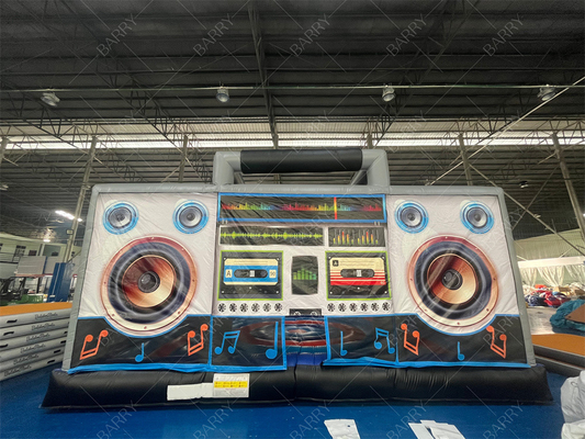 Interativo Inflavel Disco Dance House Adult Boom Box Jumping Bouncy Castle Retro Boombox Bouncer Para a festa