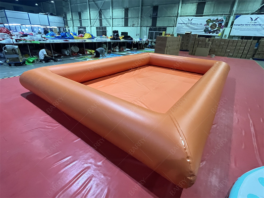 Comércio pátio traseiro grande piscina de água hermética piscina de natação laranja para jogo de água verão