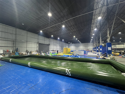 Jogos de bola de água para uso familiar piscina de água inflável verde para barco de remo